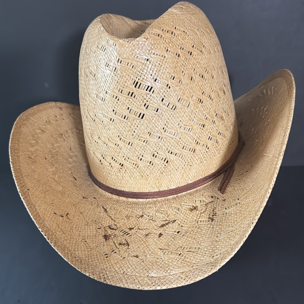 Vintage Firm Natural Straw Cowboy Hat - Picture 4 of 17